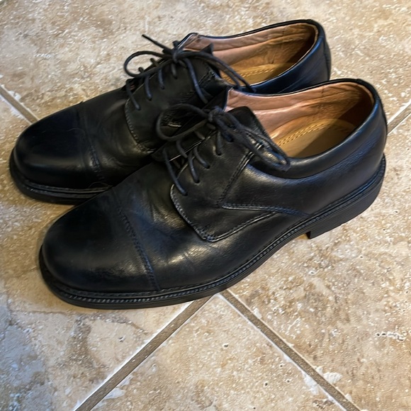 Franco Fortini Black Leather Shoes. Size 9.5 Men’s - Picture 3 of 8